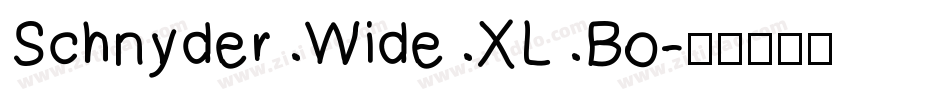 Schnyder Wide XL Bo字体转换